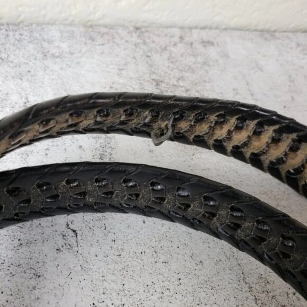 Vintage Brighton Braided Leather Belt Rustic size 42 Unisex